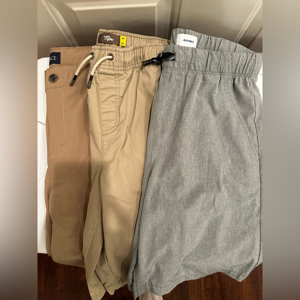 Boys Bundle Dress Khaki Shorts Size 14